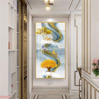 Ảnh gốc Tranh decor phủ gương hiện đại FT97365 (độ nét cao) in mica