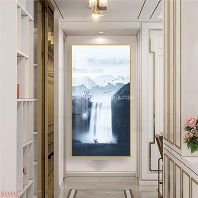 Tải file gốc Tranh decor phủ gương hiện đại FT97396 (in khổ lớn) không mờ