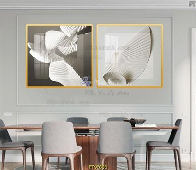 File gốc in ấn Tranh treo tường pha lê gương FT97606 chuẩn màu CMYK