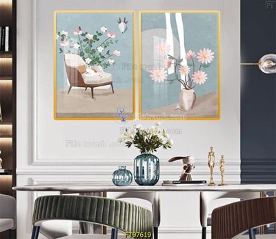 File ảnh Tranh treo tường pha lê gương FT97619 (gốc) cho trang trí nhà hàng