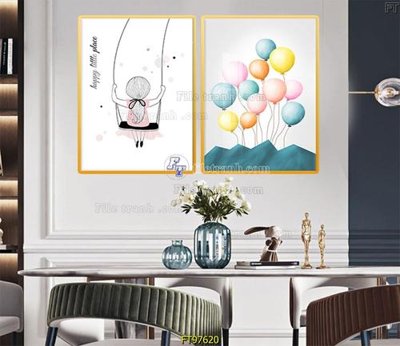 File PSD Tranh treo tường pha lê gương FT97620 (gốc) nhiều lớp (multi-layer)