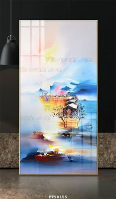 File ảnh File tranh treo tường pha lê gương FT98155 (gốc) in decal dán tường