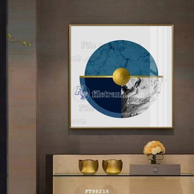File gốc File tranh treo tường pha lê gương FT98218 (in lụa) tranh thuận buồm