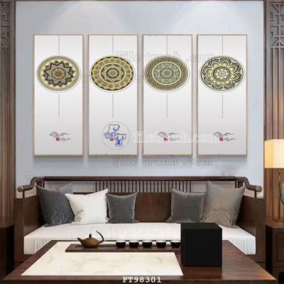 File in trần File tranh treo tường pha lê gương FT98301 (bản gốc) đại dương