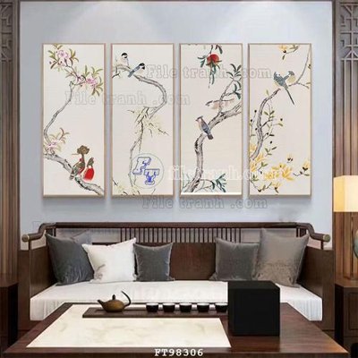 File gốc File tranh treo tường pha lê gương FT98306 (in ấn) màu sắc trung thực