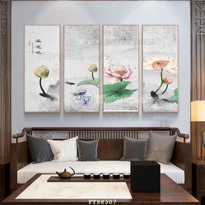 File gốc File tranh treo tường pha lê gương FT98307 (in mica) cắt laser