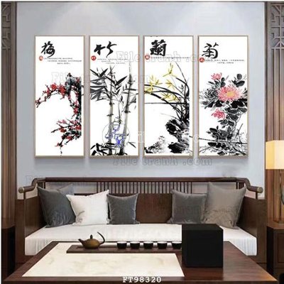 File tranh in trần 3D File tranh treo tường pha lê gương FT98320 (ảnh gốc)