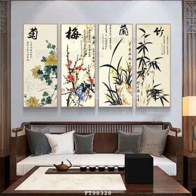 Ảnh gốc File tranh treo tường pha lê gương FT98328 (siêu chi tiết) để in ấn