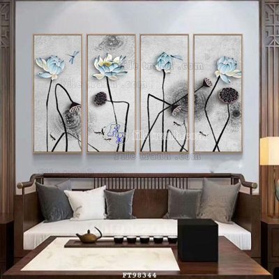 Tải file File tranh treo tường pha lê gương FT98344 (gốc) chủ đề phong thủy