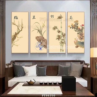 File gốc File tranh treo tường pha lê gương FT98350 (vector) cho in ấn