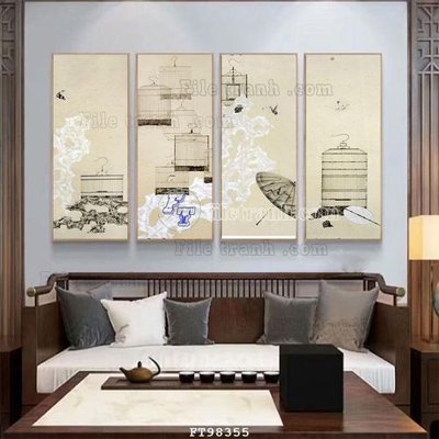 File tranh File tranh treo tường pha lê gương FT98355 (gốc) chủ đề thiên nhiên