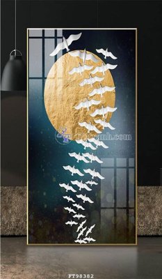 File gốc File tranh treo tường pha lê gương FT98382 (cho in ấn) độc quyền