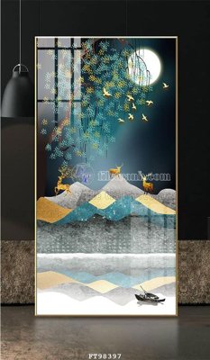 File PSD File tranh treo tường pha lê gương FT98397 (bản gốc) dễ dàng edit