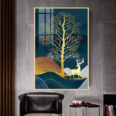 Tải file File tranh treo tường pha lê gương FT98455 (gốc) chủ đề phong thủy