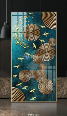 File tranh File tranh treo tường pha lê gương FT98456 (file gốc) chủ đề phong thủy