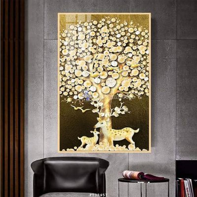 File tranh File tranh treo tường pha lê gương FT98457 (file gốc) chuẩn màu in