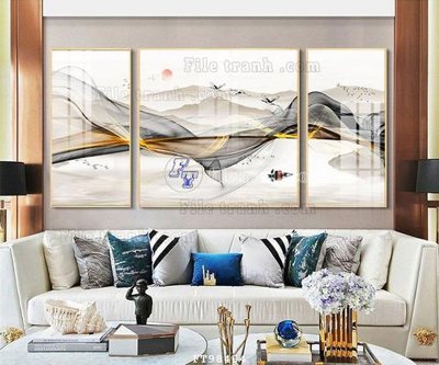 File gốc File tranh treo tường pha lê gương FT98464 (in lụa) họa tiết 3D