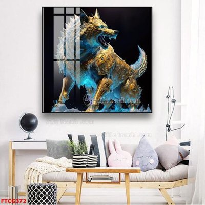 File gốc Tranh 12 con giáp FTCG372 (in lụa) hoa văn cổ điển