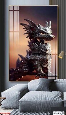 File in mica Tranh 12 con giáp FTCG395 (bản gốc) sắc sảo