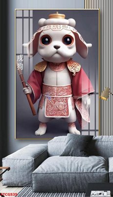 File tranh trang trí Tranh 12 con giáp FTCG535 (file gốc)