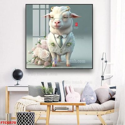 Download file gốc Tranh 12 con giáp FTCG570 (in lụa) cao cấp