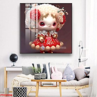 File gốc in tráng gương Tranh 12 con giáp FTCG596 chi tiết