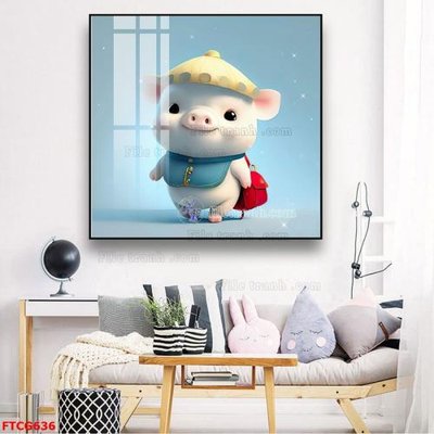 File in mica Tranh 12 con giáp FTCG636 (bản gốc) siêu trong