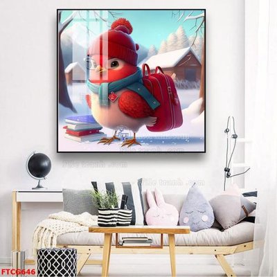 File in trần Tranh 12 con giáp FTCG646 (bản gốc) đại dương