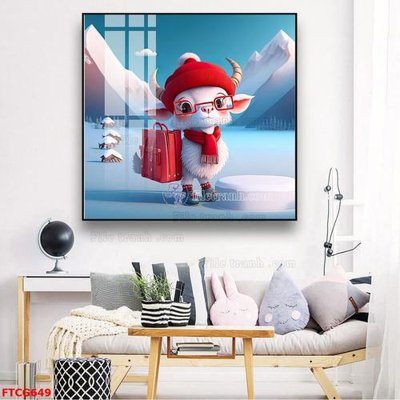 Download file Tranh 12 con giáp FTCG649 (gốc) in mica bàn thờ