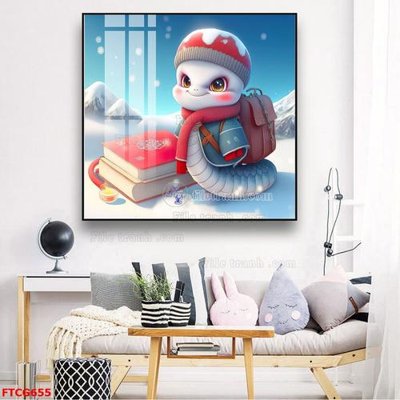 Download file gốc Tranh 12 con giáp FTCG655 (in lụa) cao cấp