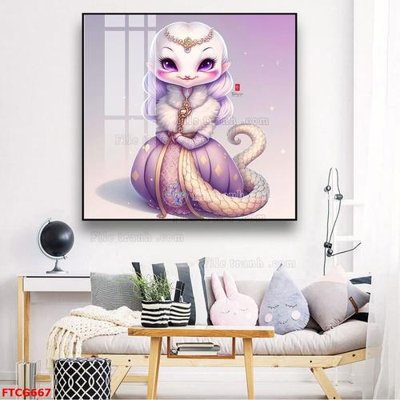 File in lụa Tranh 12 con giáp FTCG667 (tân cổ điển) Tranh 12 con giáp FTCG667