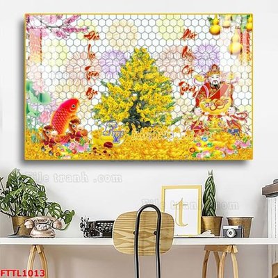 Tải file File tranh chậu mai bonsai FTTL1013 (PSD) cho in tranh kính