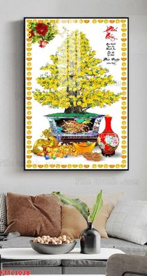 Tệp tin gốc File tranh chậu mai bonsai FTTL1038 (dùng cho in ấn) chuyên nghiệp