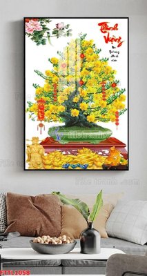 Tải file gốc File tranh chậu mai bonsai FTTL1058 (in khổ lớn) không mờ