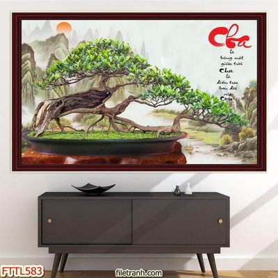 Mua file gốc File tranh chậu mai bonsai FTTL583 (chất lượng) tại Filetranh.com