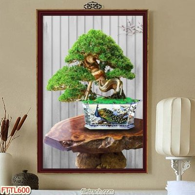 Tải file File tranh chậu mai bonsai FTTL600 (gốc) làm tranh trang trí