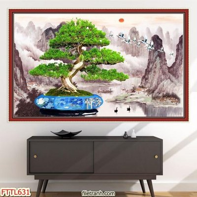 Tải về file gốc File tranh chậu mai bonsai FTTL631 (chuẩn in ấn)