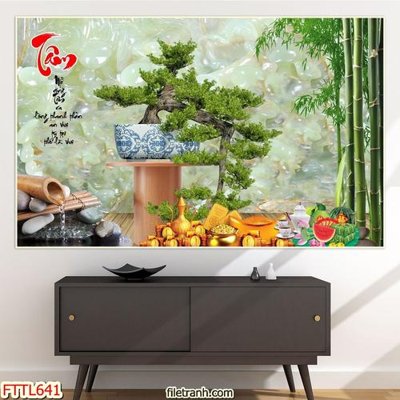 Download file gốc File tranh chậu mai bonsai FTTL641 (độ nét cao)