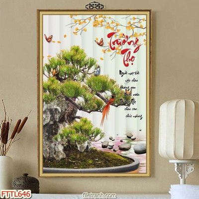 Tải file File tranh chậu mai bonsai FTTL646 (gốc) làm file in ấn