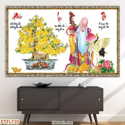 File tranh File tranh chậu mai bonsai FTTL720 (ảnh gốc) chi tiết rõ ràng