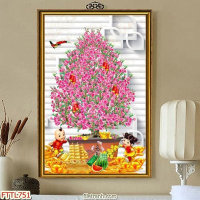 Download file tranh File tranh chậu mai bonsai FTTL751 (file gốc PSD)