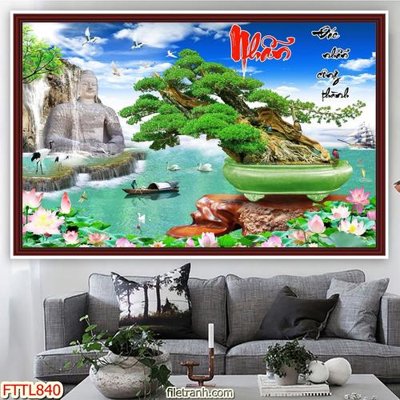 File gốc File tranh chậu mai bonsai FTTL840 cho in ấn và thiết kế