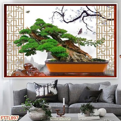 Tải file gốc File tranh chậu mai bonsai FTTL897 (bản PSD) đầy đủ layer