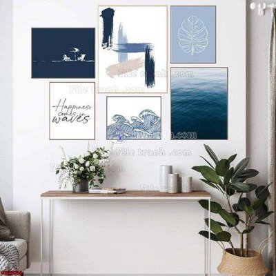 File ảnh File gốc in bộ tranh decor treo tráng gương canvas GB15036 (gốc) trang trí khách sạn