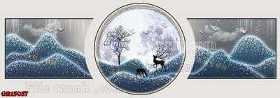 File gốc File gốc in bộ tranh decor treo tráng gương canvas GB15057 (chuẩn CMYK) cho nhà in