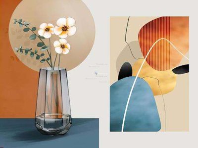 File in ấn File gốc in bộ tranh decor treo tráng gương canvas GB15075 chuyên nghiệp