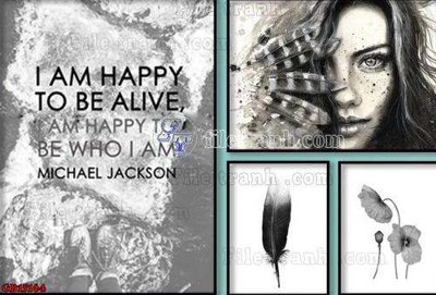 File gốc File gốc in bộ tranh decor treo tráng gương canvas GB15164 (cho in UV) siêu nét