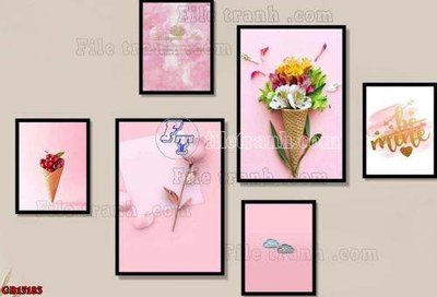 File gốc File gốc in bộ tranh decor treo tráng gương canvas GB15183 (phiên bản chuẩn) để in ấn