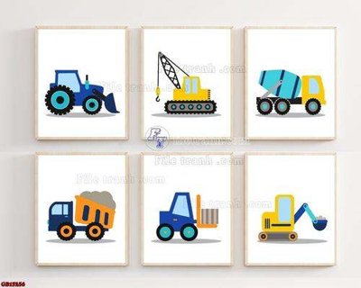 File in ấn File gốc in bộ tranh decor treo tráng gương canvas GB15256 (bản gốc) cao cấp