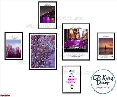 File gốc File gốc in bộ tranh decor treo tráng gương canvas GB15279 (in lụa) họa tiết 3D